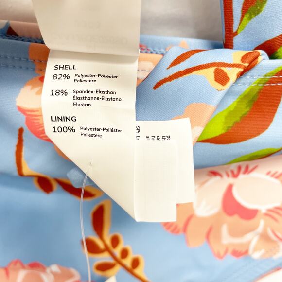 Cupshe Women's Blue Floral Tie Front Halter & Cheeky Bikini Set Size Medium - Picture 10 of 10